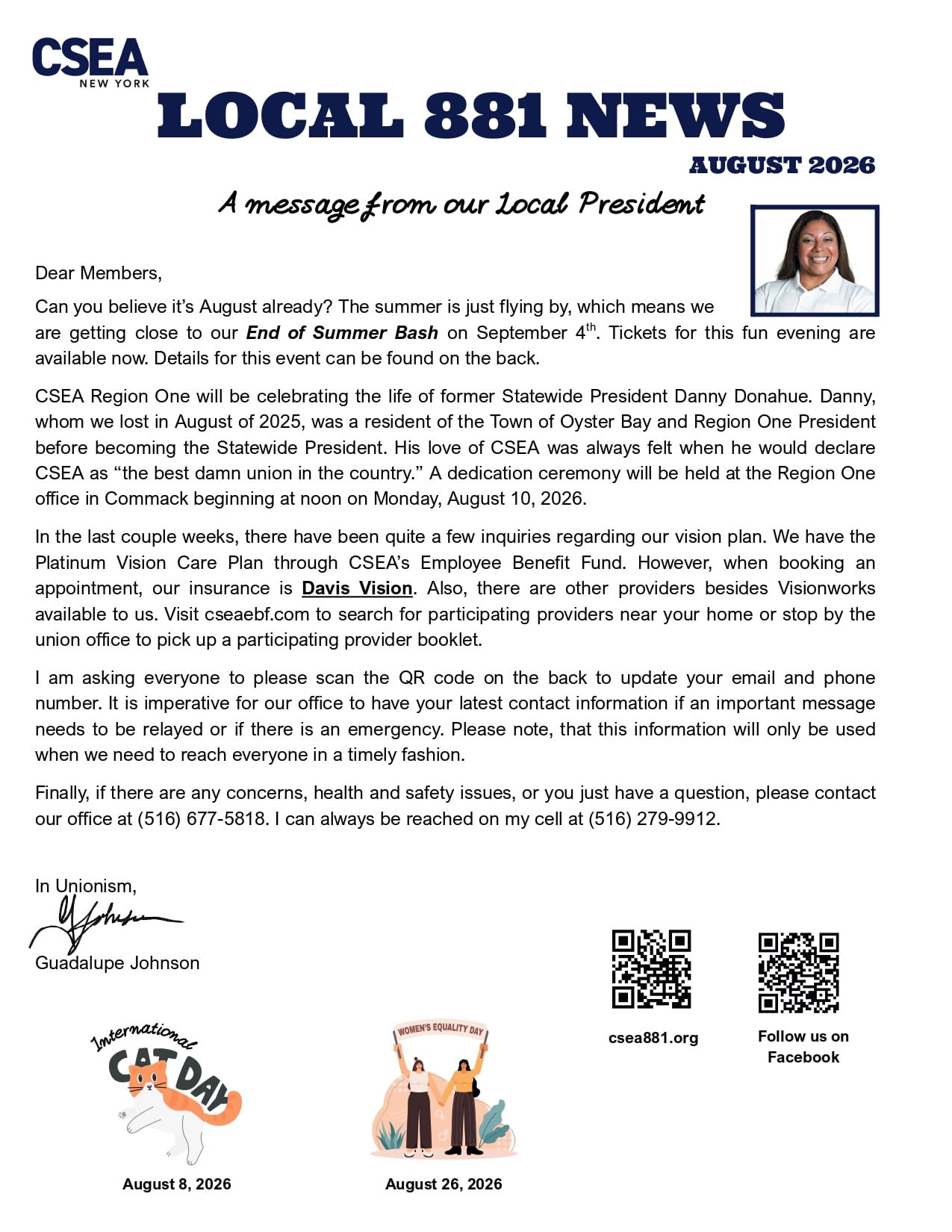 August 2026 Newsletter