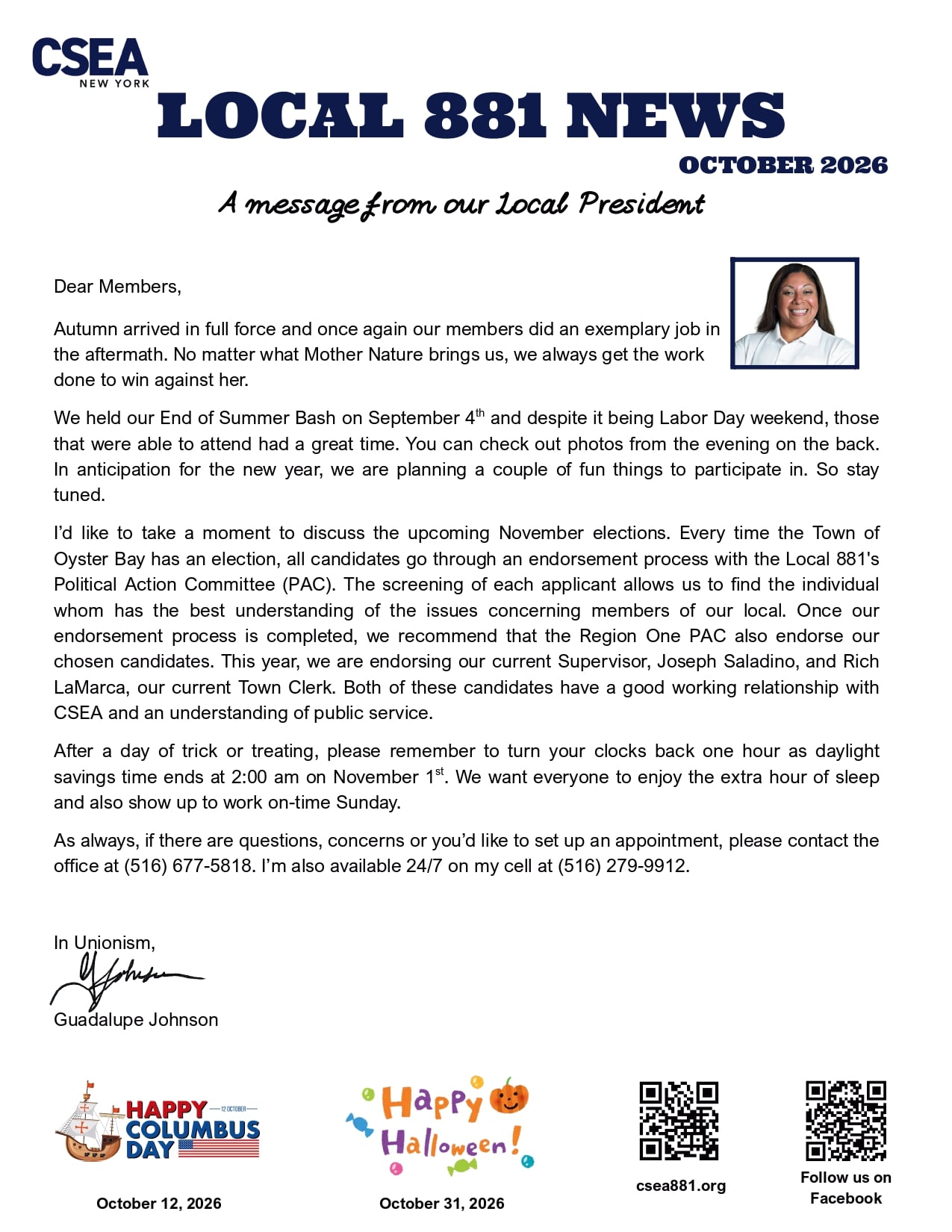 October 2026 Newsletter